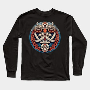 Viking Tattoo Celtic Knot Colorful Long Sleeve T-Shirt